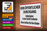 Holzschild Warnschild 40x30cm Kein Öffentlicher Durchgang