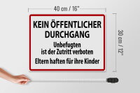 Holzschild Warnschild 40x30cm Kein Öffentlicher Durchgang