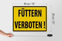 Holzschild Warnschild 40x30cm Füttern Verboten