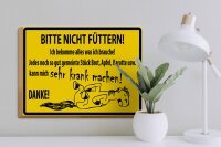 Holzschild Warnschild 40x30cm Bitte Nicht Füttern (Pferd)