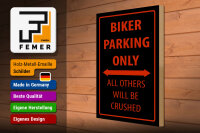 Holzschild Fahrrad 30x40cm Biker parking only