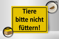 Holzschild Warnschild 40x30cm Tiere bitte nicht füttern
