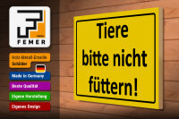 Holzschild Warnschild 40x30cm Tiere bitte nicht füttern