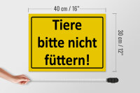 Holzschild Warnschild 40x30cm Tiere bitte nicht füttern
