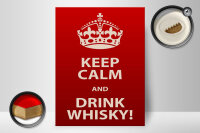 Holzschild Alkohol 30x40cm Keep Calm & Drink Whisky