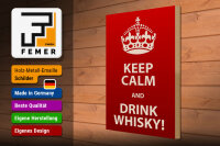 Holzschild Alkohol 30x40cm Keep Calm & Drink Whisky