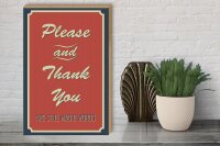Holzschild Spruch 30x40cm Please and Thank you