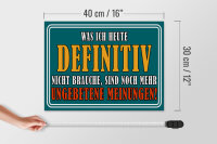 Holzschild Spruch 40x30cm Ungebetene Meinungen