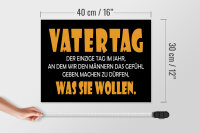 Holzschild Spruch 40x30cm Vatertag, was sie wollen