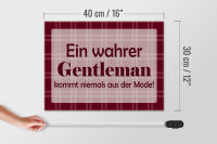 Holzschild Spruch 40x30cm Ein wahrer Gentleman