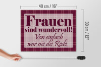 Holzschild Spruch 40x30cm Frauen sind wundervoll