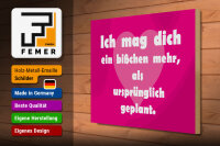 Holzschild Spruch 40x30cm Ich mag Dich (Herz)