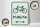 Holzschild Hinweis 30x40cm Fahrrad Parking weiß- grünes