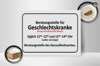 Holzschild Hinweis 40x30cm Beratungsstelle Geschlechtskranke