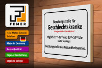 Holzschild Hinweis 40x30cm Beratungsstelle Geschlechtskranke