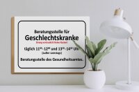 Holzschild Hinweis 40x30cm Beratungsstelle Geschlechtskranke