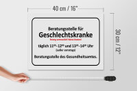 Holzschild Hinweis 40x30cm Beratungsstelle Geschlechtskranke