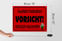 Holzschild Hinweis 40x30cm Ausfahrt freihalten biss. Hausherr