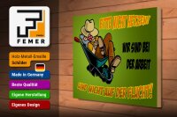 Holzschild Spruch 40x30cm sind bei der Arbeit nicht Flucht