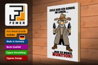 Holzschild Spruch 30x40cm Ziele genug nur zu wenig Munition
