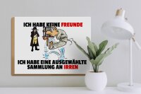 Holzschild Spruch 40x30cm keine Freunde Sammlung an Irren
