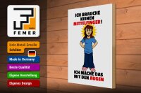 Holzschild Spruch 30x40cm Brauche keinen Mittelfinger