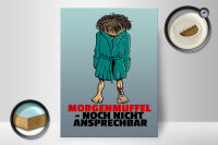 Holzschild Spruch 30x40cm Morgenmuffel noch nicht ansprechbar