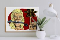 Holzschild Hinweis 40x30cm Meine Werkstatt meine Gesetze