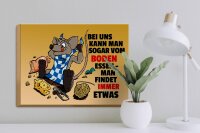 Holzschild Spruch 40x30cm Vom Boden essen man findet etwas
