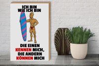 Holzschild Spruch 30x40cm einen kennen mich anderen können mich