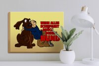 Holzschild Spruch 40x30cm Wenn alles schief geht drück Hund