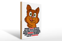 Holzschild Spruch 30x40cm Katze hat noch nie Maus gefangen