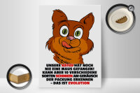 Holzschild Spruch 30x40cm Katze hat noch nie Maus gefangen