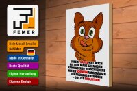 Holzschild Spruch 30x40cm Katze hat noch nie Maus gefangen