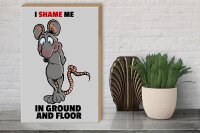 Holzschild Spruch 30x40cm I shame me in ground and floor