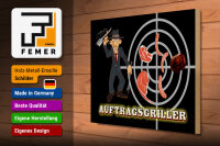 Holzschild Essen 40x30cm Auftragsgriller Fleisch