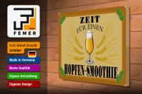 Holzschild Alkohol 40x30cm Zeit für Hopfen Smoothie Bier