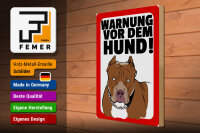Holzschild Hinweis 30x40cm Warnung vor dem Hund