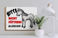 Holzschild Hinweis 40x30cm Bitte nicht füttern Pferd