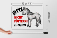 Holzschild Hinweis 40x30cm Bitte nicht füttern Pferd