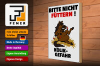 Holzschild Hinweis 30x40cm bitte nicht füttern Pferd Kolik