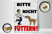 Holzschild Hinweis 30x40cm Tiere Bitte nicht füttern Hund