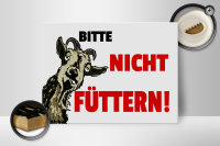 Holzschild Hinweis 30x40cm Tiere bitte nicht füttern Ziege