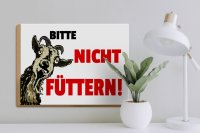 Holzschild Hinweis 30x40cm Tiere bitte nicht füttern Ziege