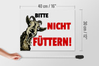 Holzschild Hinweis 30x40cm Tiere bitte nicht füttern Ziege