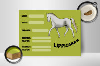 Holzschild Pferd 40x30cm Lippizaner Angaben Name Besitzer