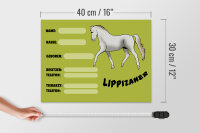 Holzschild Pferd 40x30cm Lippizaner Angaben Name Besitzer