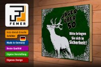 Holzschild Jäger 40x30cm über 50 bringen Sie sich in