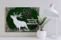 Holzschild Jäger 40x30cm über 50 bringen Sie sich in