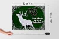 Holzschild Jäger 40x30cm über 50 bringen Sie sich in